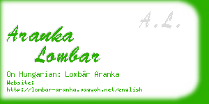 aranka lombar business card