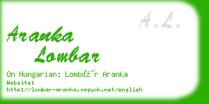 aranka lombar business card